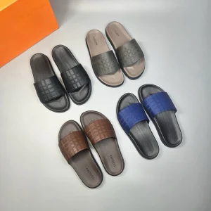 [ Khâu Dấu Chỉ ] Dép đi mưa - Chống trơn trượt Luxury quai da không thấm nước cao cấp, đế cao su